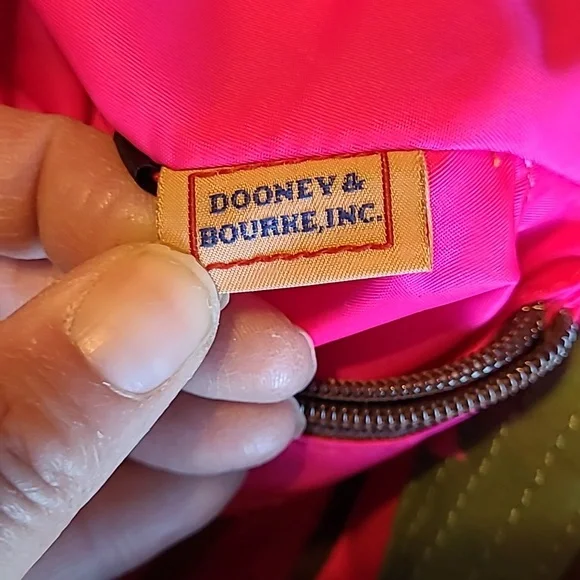 Dooney & Bourke-Green and Pink Vintage Purse Pre-loved. - Picture 14 of 16